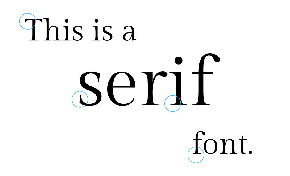 serif font