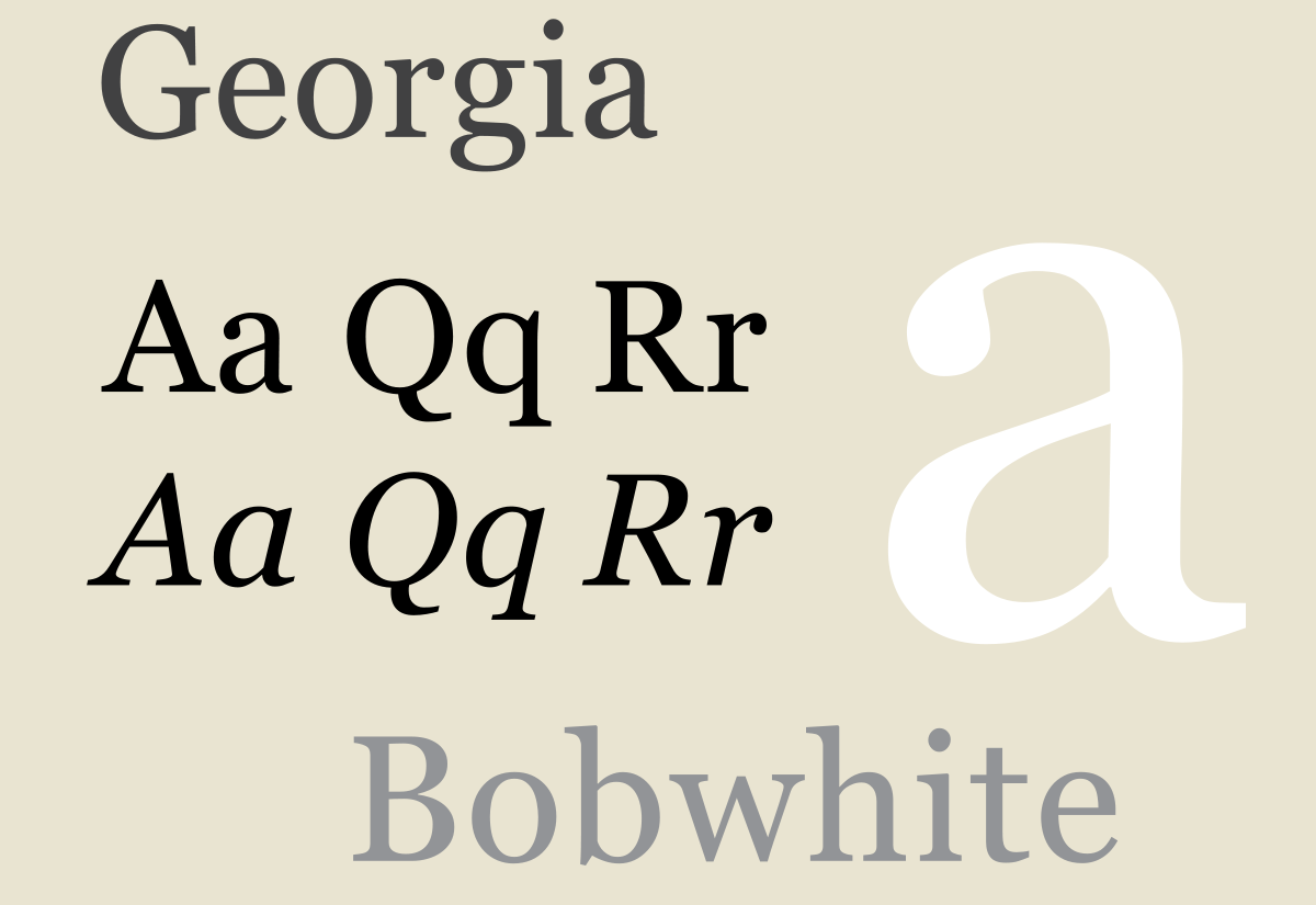 Georgia font