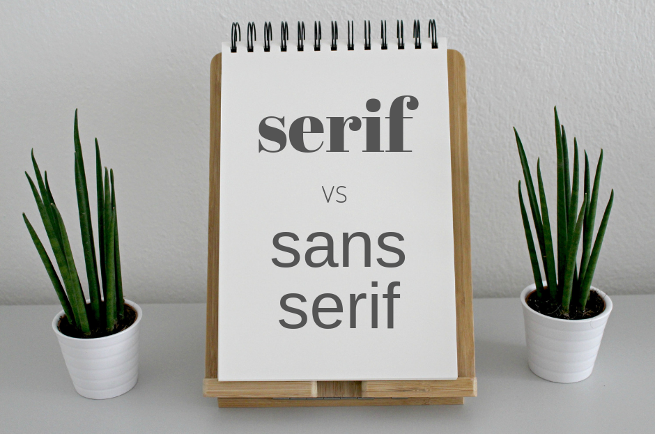 1. difference between serif and sans serif