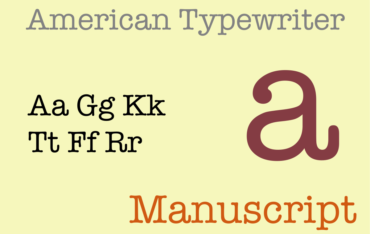 American typewriter font